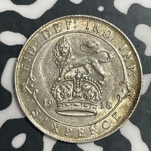1918 Great Britain 6 Pence Sixpence Lot#T3748 Silver! High Grade! Beautiful!