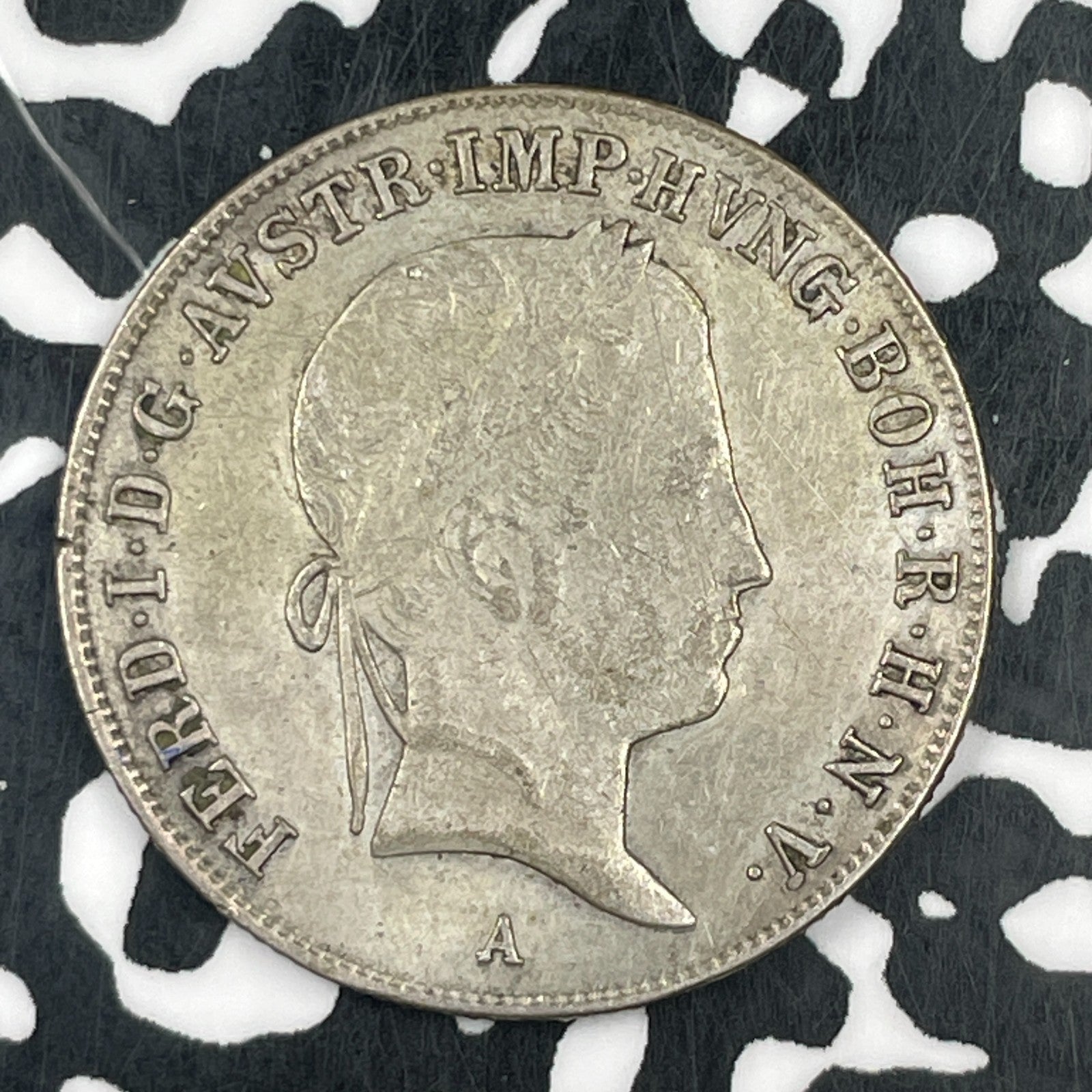 1843-A Austria 20 Kreuzer Lot#F7394 Silver! Nice! Better Date