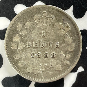 1888 Canada 5 Cents Lot#T4856 Silver! Nice!