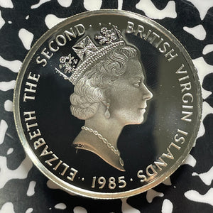 1985 British Virgin Islands $20 Dollars Lot#T4604 Large Silver Coin! Proof!