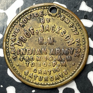 (1857) G.B/India Indian Mutiny Prof. Jackson Farthing Token Lot#JM8361 Scarce!