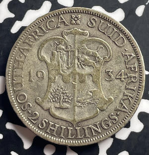 1934 South Africa 2 Shillings Lot#T8984 Silver!