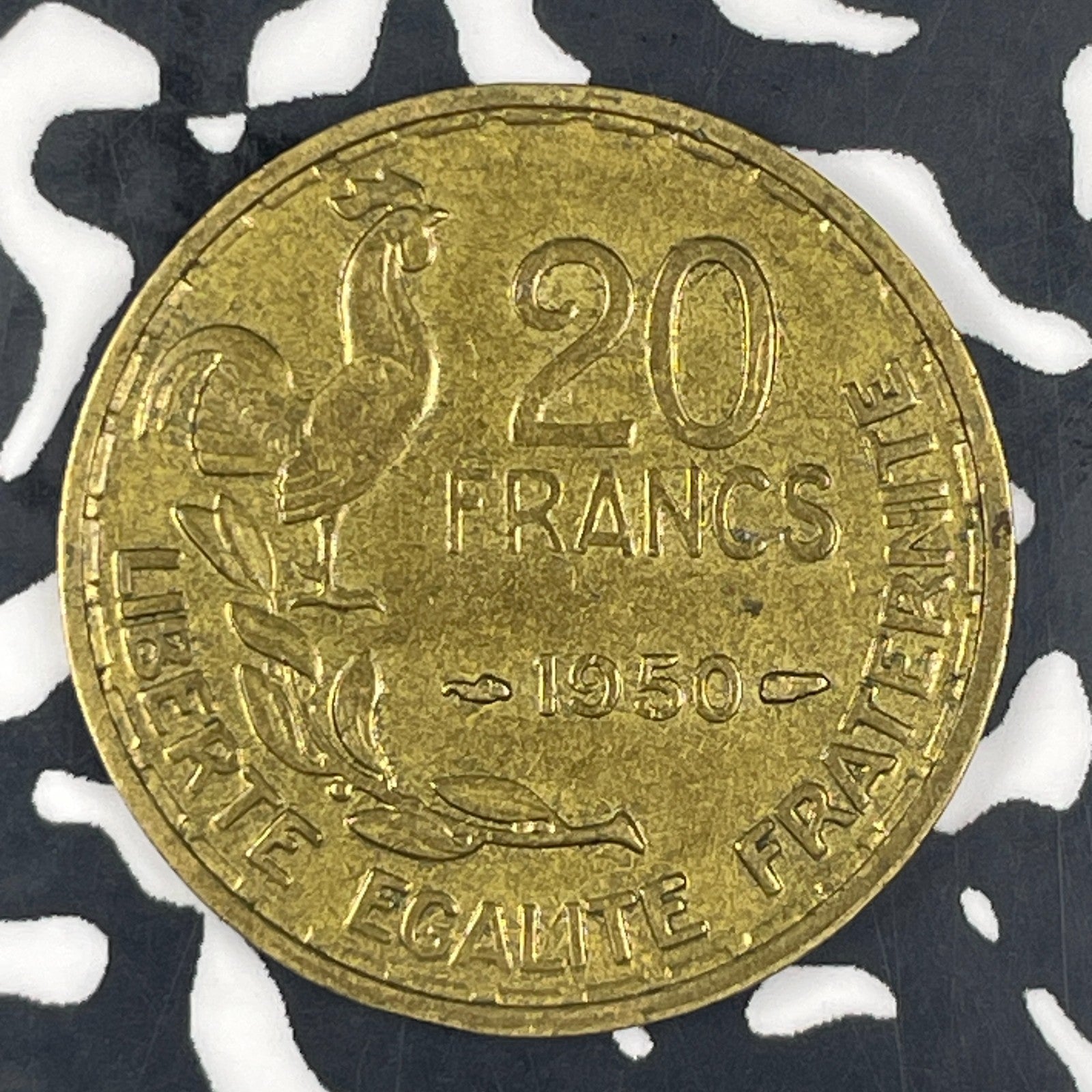 1950 France 20 Francs Lot#C9201 3 Plume, KM#917.1