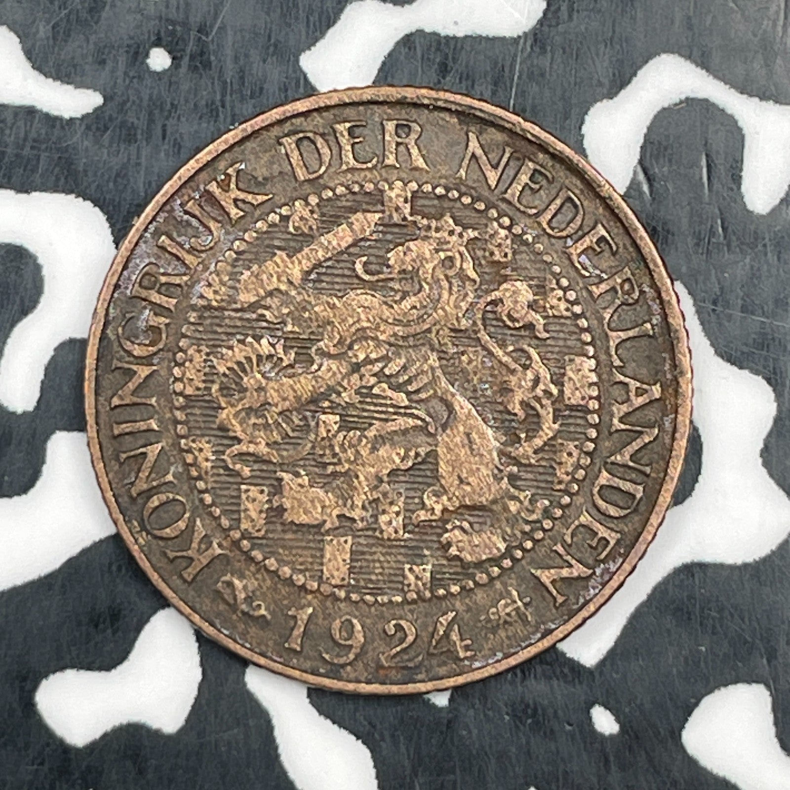 1924 Netherlands 1 Cent Lot#N1198 Key Date!