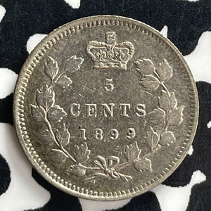 1899 Canada 5 Cents Lot#T7724 Silver! Nice!