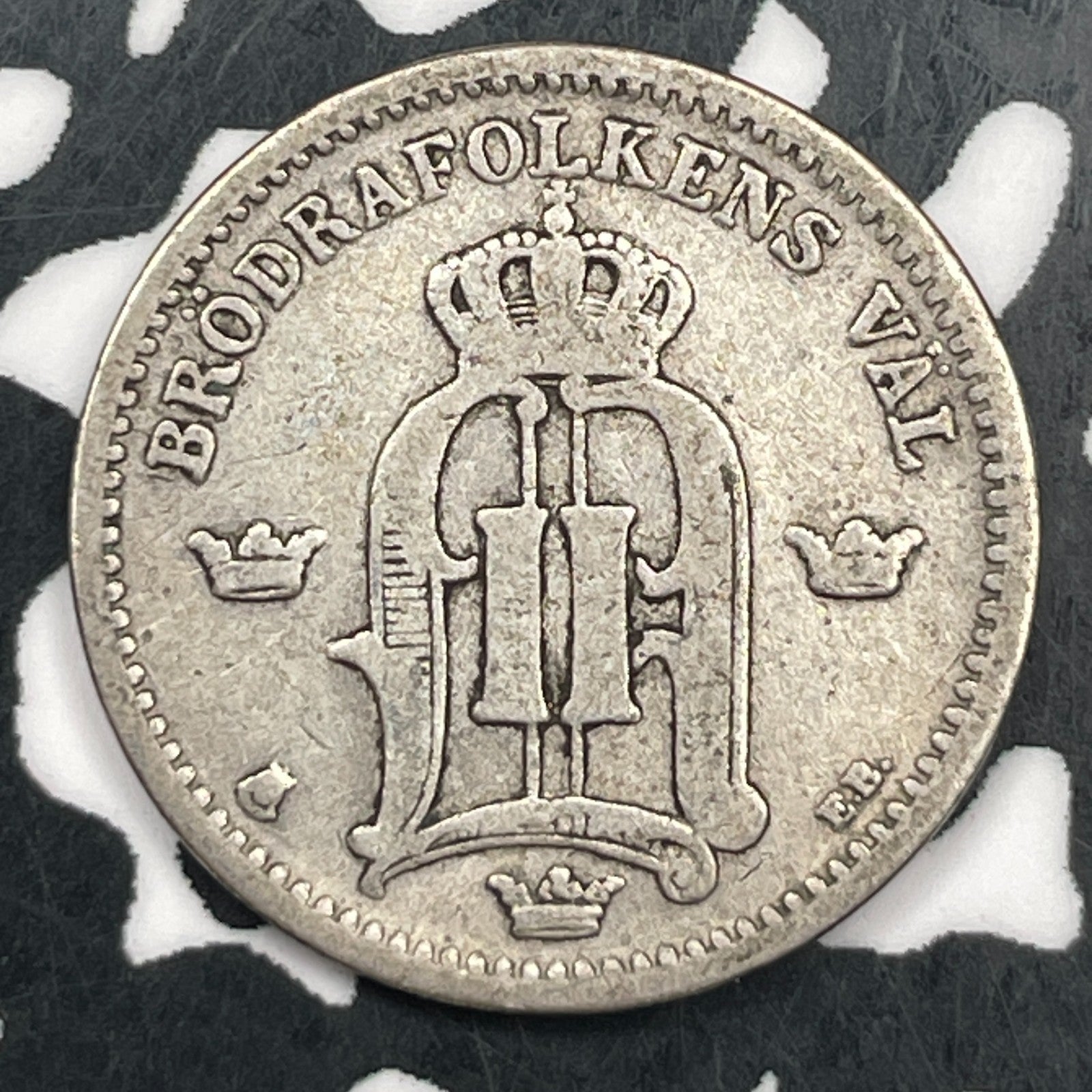 1902 Sweden 25 Ore Lot#F5302 Silver!