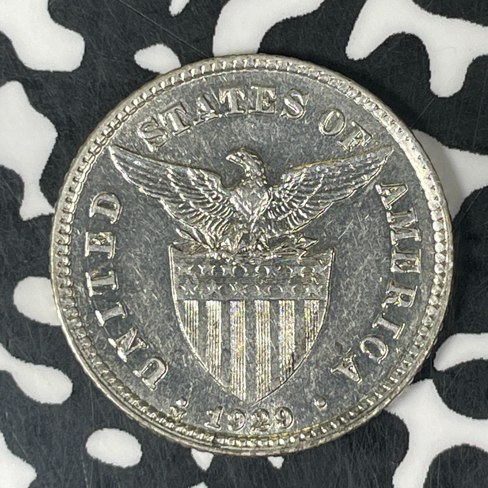 1929-M U.S. Philippines 20 Centavos Lot#JM0592 Silver! High Grade! Beautiful!