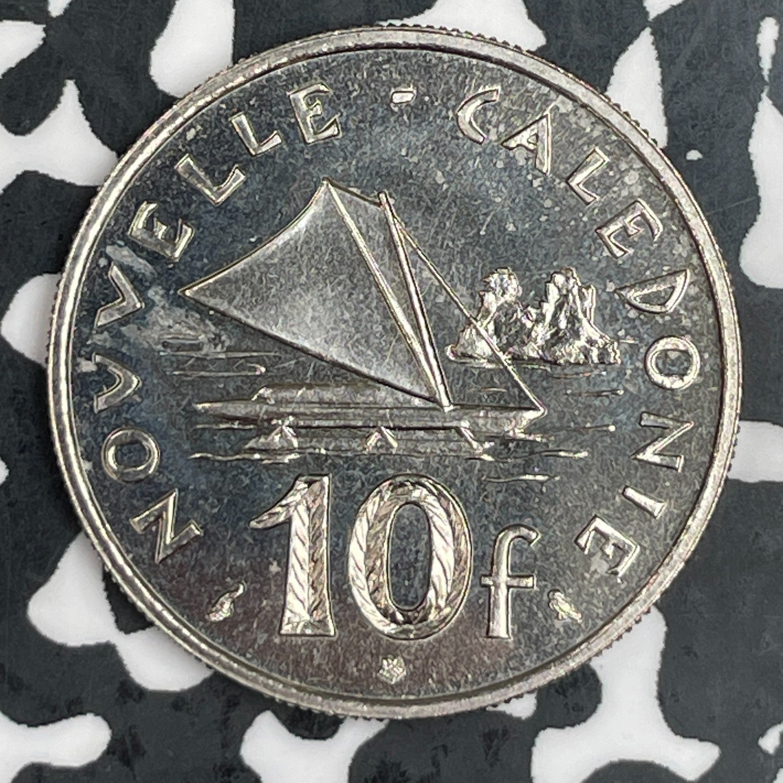 1967 New Caledonia 10 Francs Lot#F9853 High Grade! Beautiful!