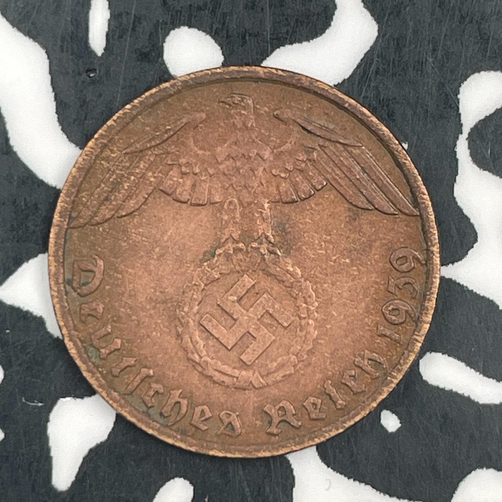 1939-G Germany 1 Pfennig Lot#F5850 Cleaned