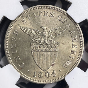 1904 U.S. Philippines 5 Centavos NGC MS62 Lot#G9574 Nice UNC!