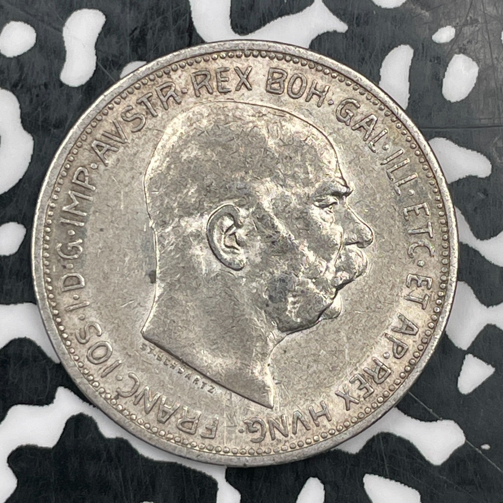 1912 Austria 2 Corona Lot#N0924 Silver! Nice!