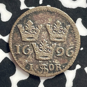 1696 Sweden 1 Ore Lot#JM0041 Scarce!