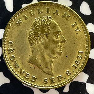 1831 Great Britain William IV Coronation Medalet Lot#T3046 23mm