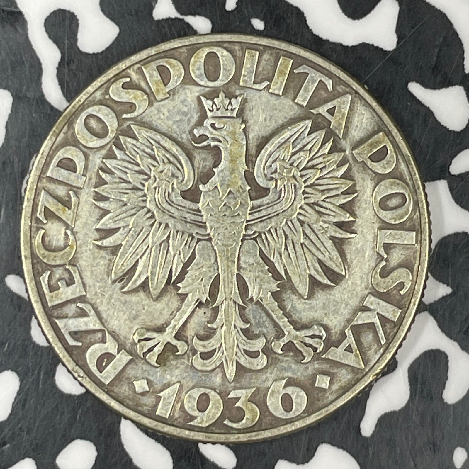 1936 Poland 5 Zlotych Lot#JM0494 Silver! Nice! Y#31