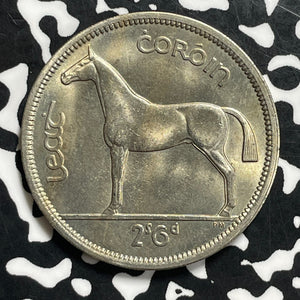 1964 Ireland 1/2 Crown Half Crown Lot#C0626 High Grade! Beautiful!