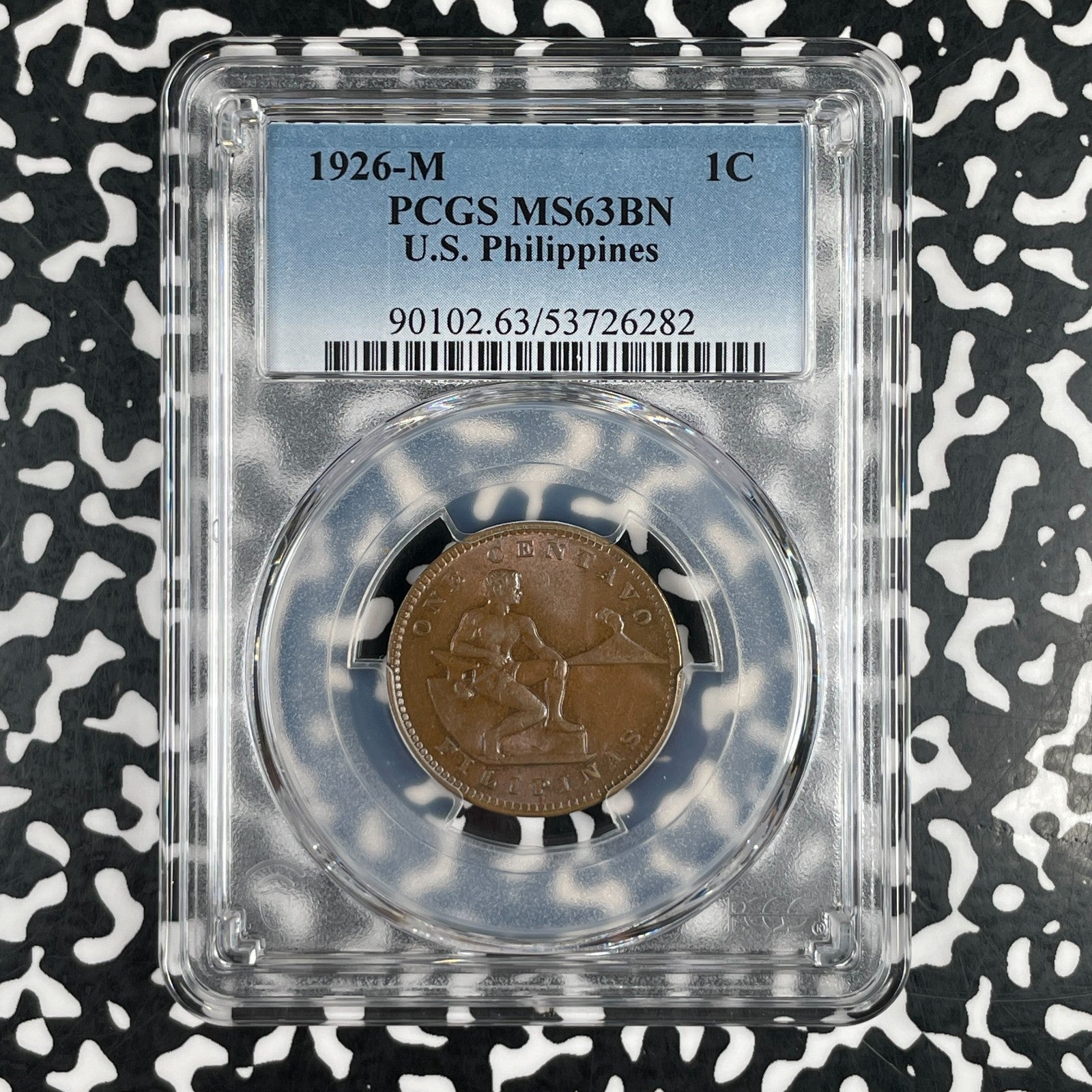 1926-M U.S. Philippines 1 Centavo PCGS MS63BN Lot#G3826 Choice UNC!