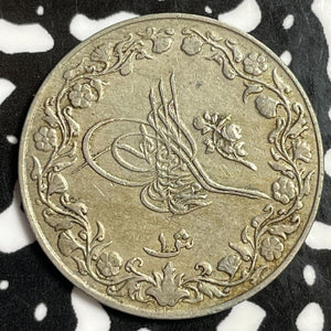 AH 1327 (1911) Egypt 1 Qirsh Lot#E6154 Silver!