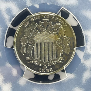1883 U.S. 5 Cents Shield Nickel PCGS PR63 Lot#G644 Proof! Choice UNC!