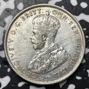 1919-M Australia 1 Florin Lot#JM7224 Silver! Nice Detail, Old Cleaning