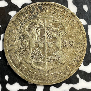 1928 South Africa 1 Florin Lot#E5987 Silver!