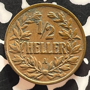 1904-A German East Africa 1/2 Heller Half Heller Lot#T5153