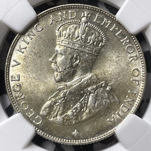 1921 Straits Settlements 50 Cents NGC MS64 Lot#G7265 Silver! Choice UNC!