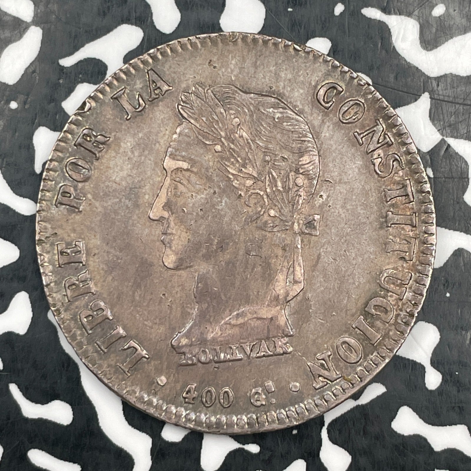 1861-PTS FJ Bolivia 8 Soles Lot#JM1973 Large Silver! Nice!