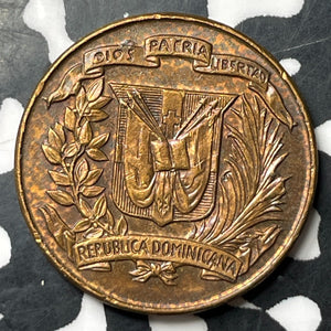 1957 Dominican Republic 1 Centavo Lot#MK386 High Ggrade! Beautiful!