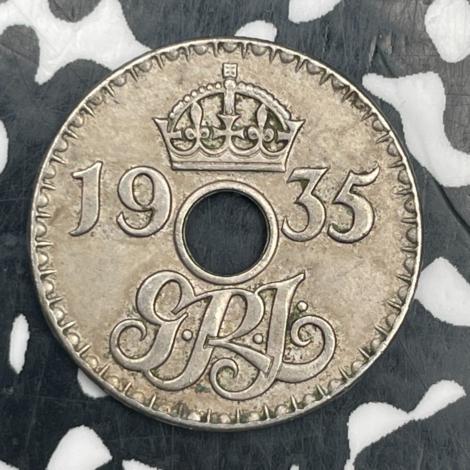1935 New Guinea 6 Pence Sixpence Lot#F9729