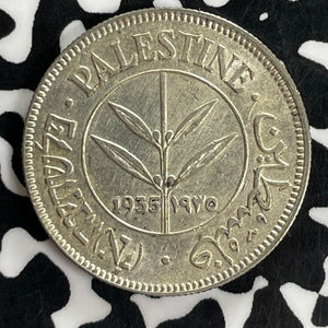 1935 Palestine 50 Mils Lot#C1141 Silver! Nice!
