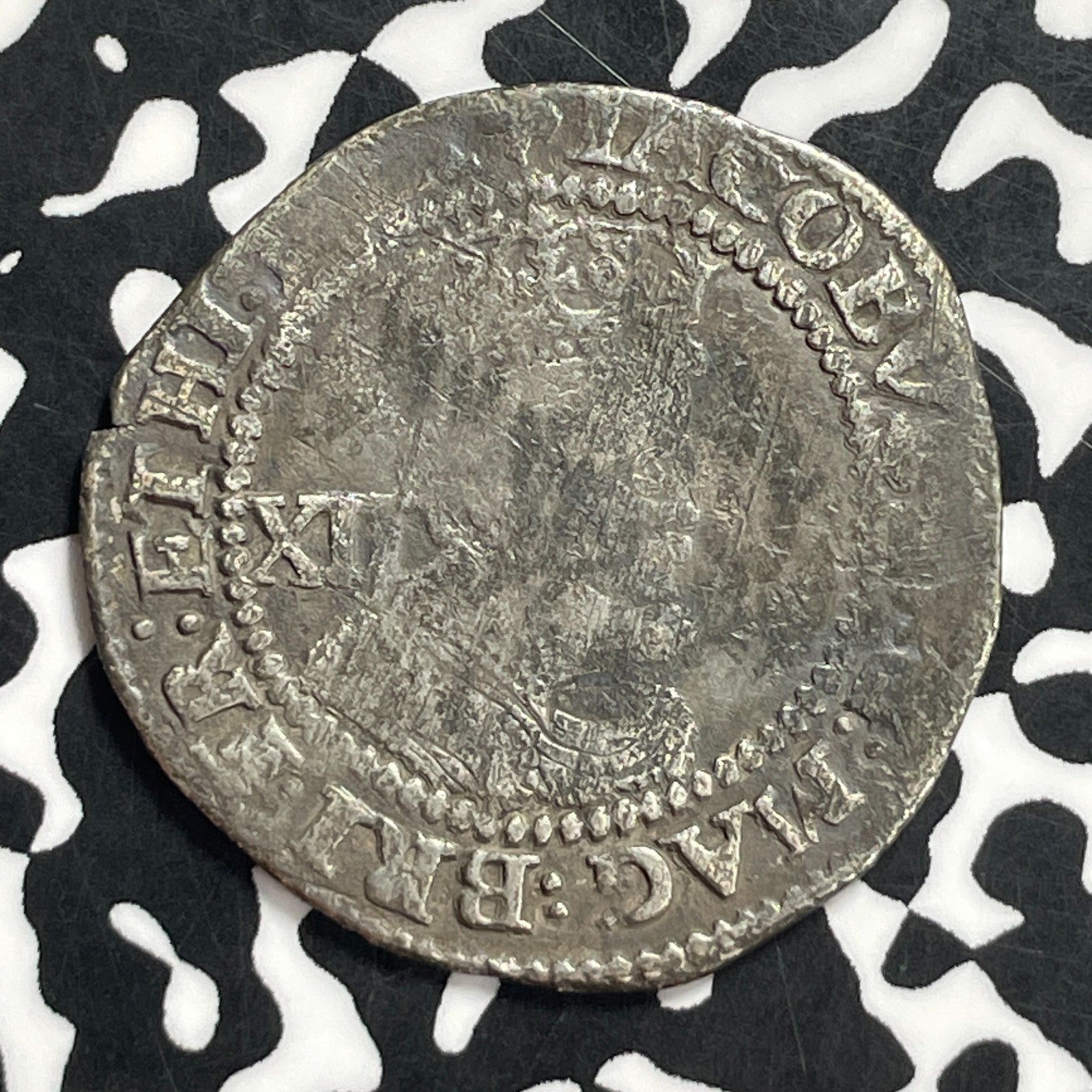 1613 Great Britain James I 1 Shilling Lot#JM9560 Silver! Scratches. S-2656