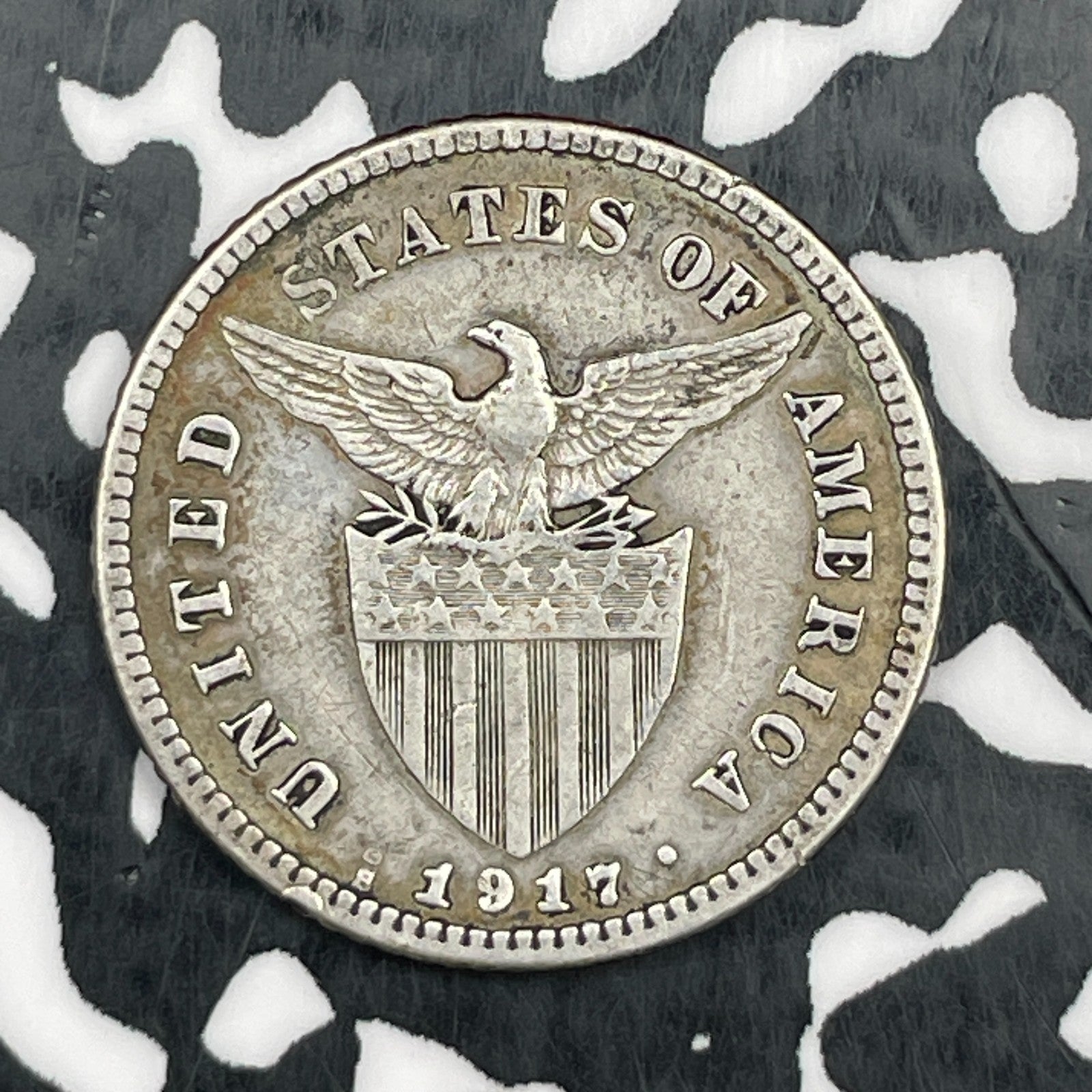 1917-S U.S. Philippines 20 Centavos Lot#N1082 Silver!