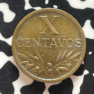 1949 Portugal 10 Centavos Lot#T5727 High Grade! Beautiful!
