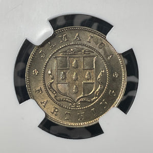 1910 Jamaica Farthing NGC MS67 Lot#G337 Gem BU!