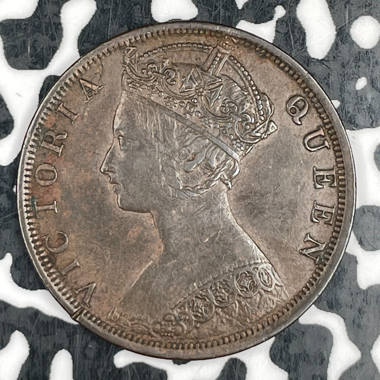 1901 Hong Kong 1 Cent Lot#F5915 Nice Details, Reverse Scratch