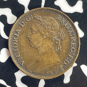 1886 Great Britain Farthing Lot#T8578 Nice!