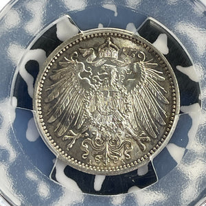 1914-A Germany 1 Mark PCGS MS67 Lot#G1084 Silver! Gem BU! J-17