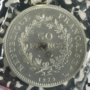 1979 France Paris Mint 50 Francs Piedfort Lot#B2611 Silver! W/ Case & C.O.A.