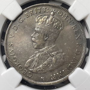 1933 Australia 1 Florin NGC AU50 Lot#G8540 Silver! Key Date!