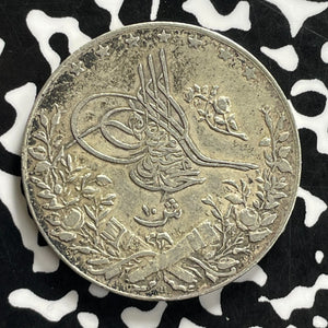 AH 1327 Year 6 (1913-H) Egypt 10 Qirsh Lot#JM0200 Silver! Nice!