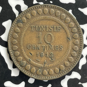1912-A Tunisia 10 Centimes Lot#C0190