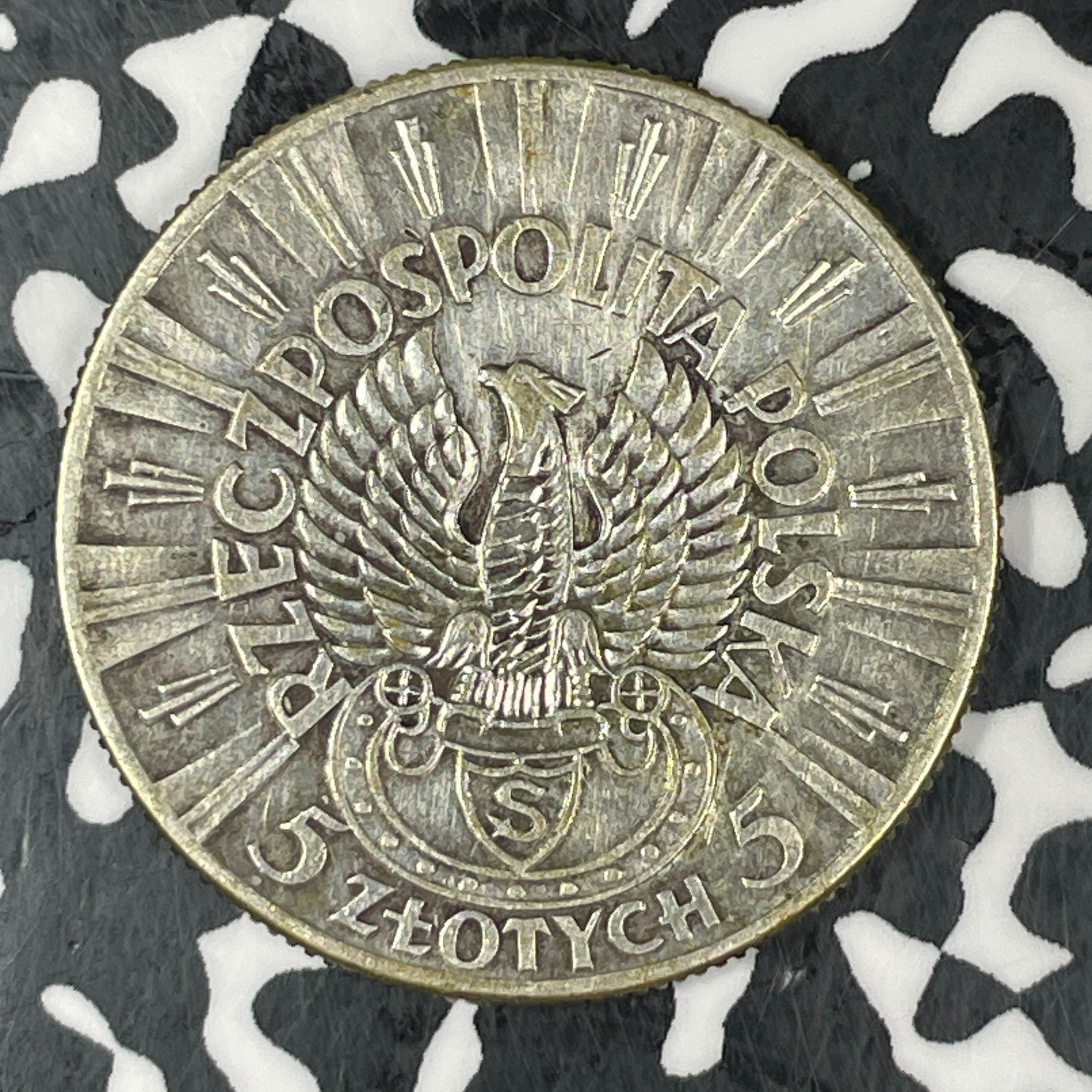 1934 Poland Rifle Corps 5 Zlotych Lot#JM0497 Silver! Y#25