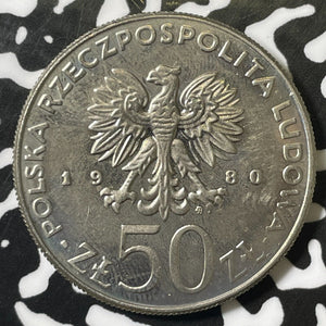 1980 Poland 50 Zlotych Lot#E4499 High Grade! Beautiful!