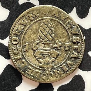 1645 Germany Augsburg 1 Kreuzer Lot#JM9386 Silver!