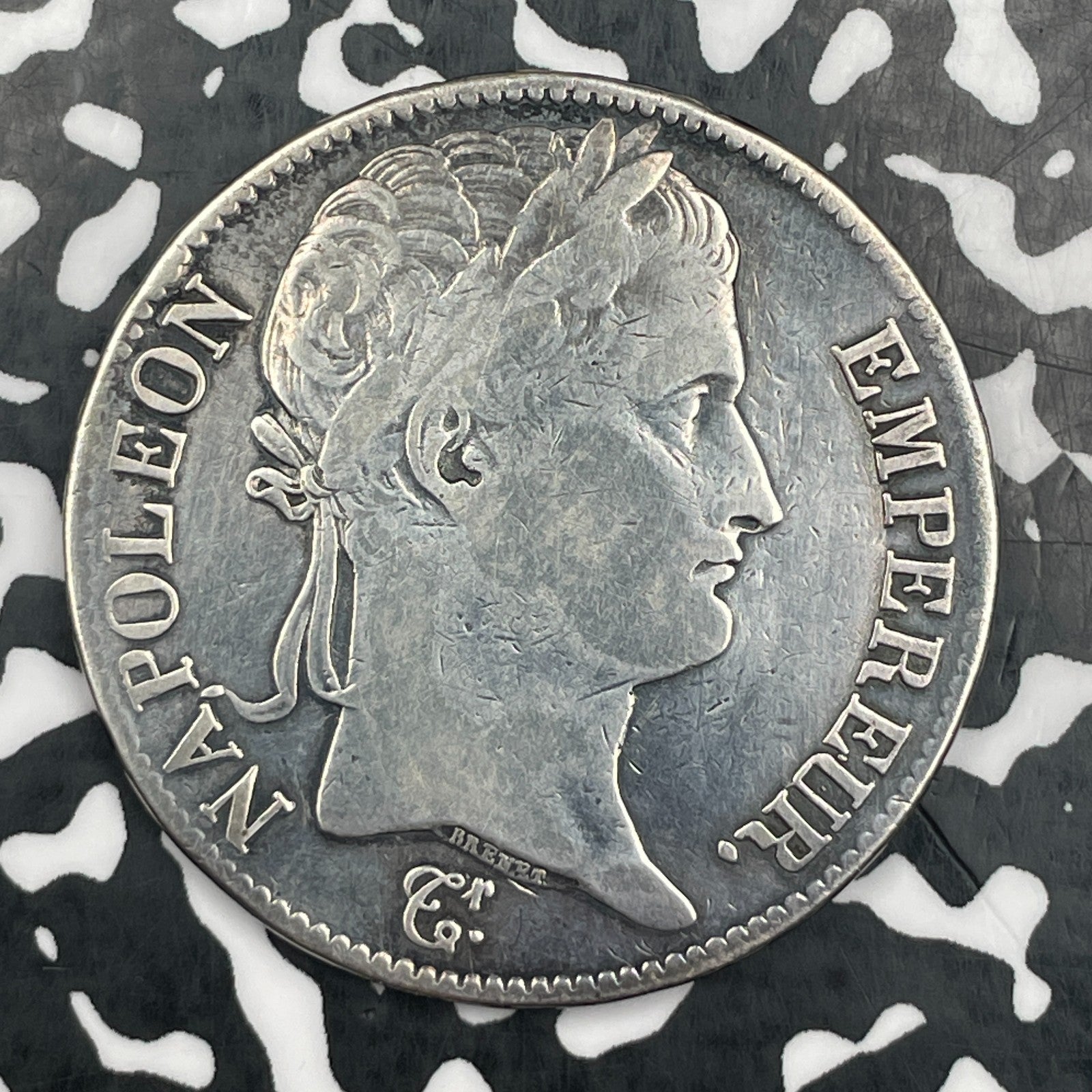 1812-I France Napoleon 5 Francs Lot#JM2048 Large Silver! Cleaned
