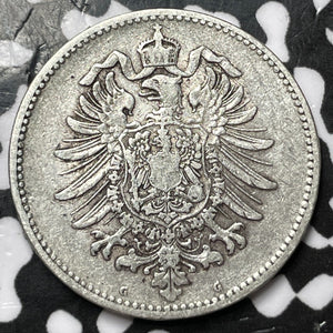 1886-G Germany 1 Mark Lot#D6863 Silver! Key Date!
