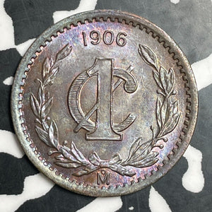 1906 Mexico 1 Centavo Lot#E9776 High Grade! Beautiful Toning!