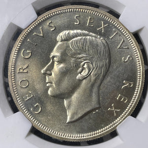 1952 South Africa Capetown Founding 5 Shillings NGC PL65 Lot#MK122 Silver!