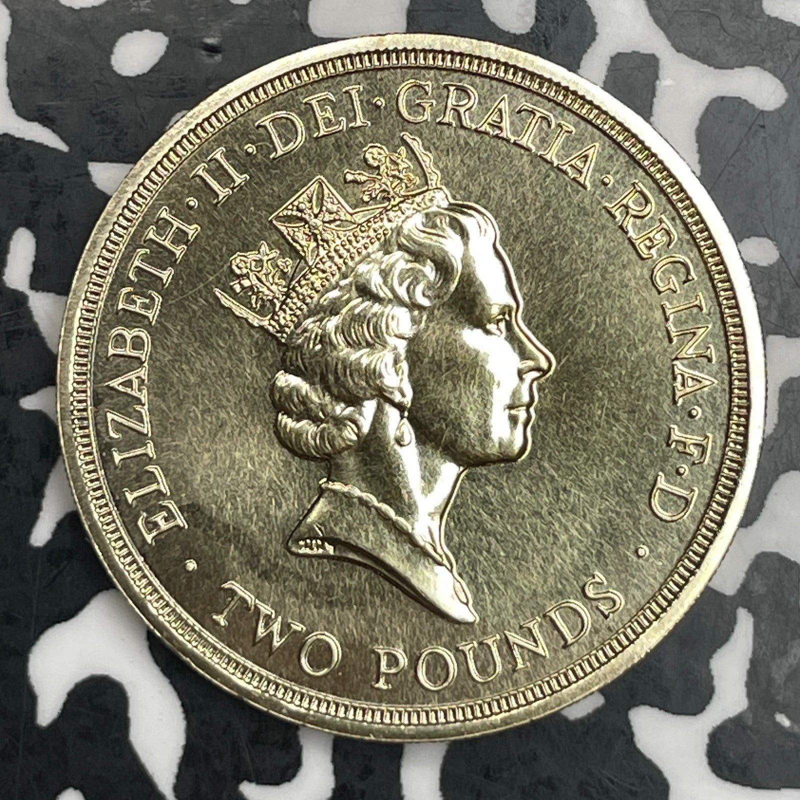 1986 Great Britain £2 Pounds Lot#F7205 High Grade! Beautiful!