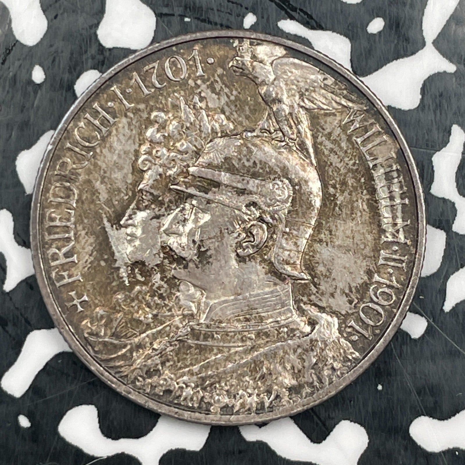 1901 Germany Prussia 2 Mark Lot#N3564 Silver! High Grade! Beautiful!